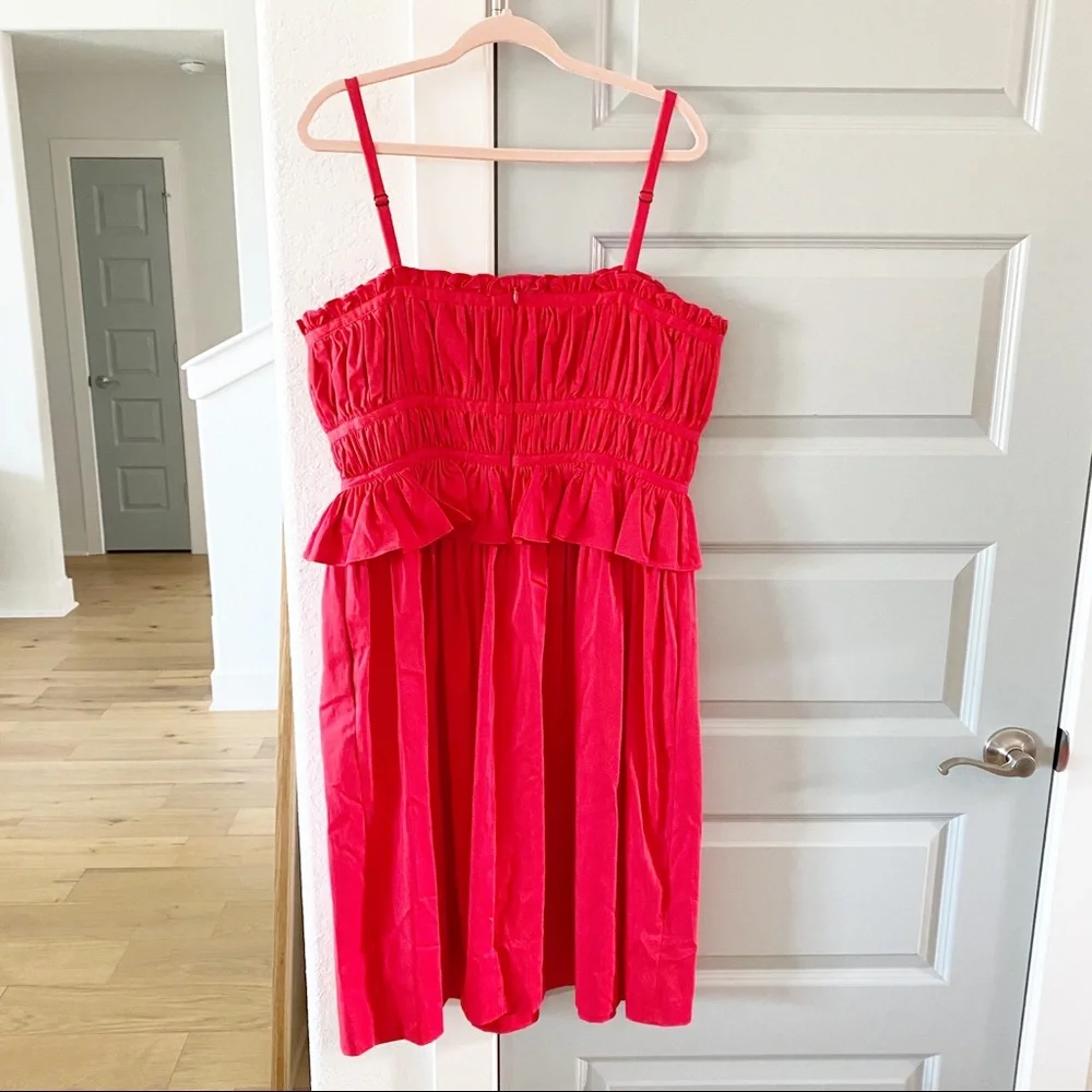 NWT Antonio Melani Taylor Stretch Cotton Sateen
Peplum Waist Dress Cherry Red - Picture 5 of 6